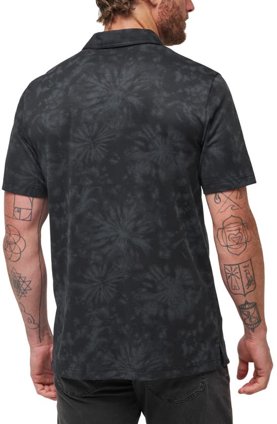 Shop Travismathew Brilliant Waters Tie Dye Piqué Polo In Black