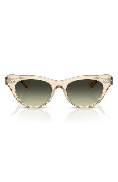 Oliver Peoples Avelin 52mm Gradient Square Sunglasses in Green Gradient at Nordstrom