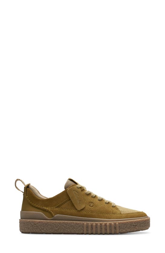 Shop Clarks Somerset Lace Sneaker In Light Olive Suede