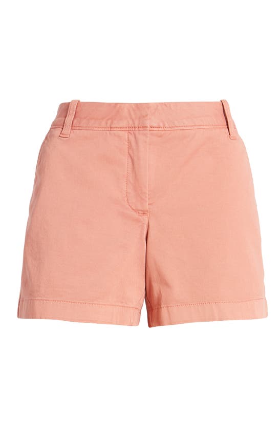 Shop Caslon Twill Shorts In Pink Canyon