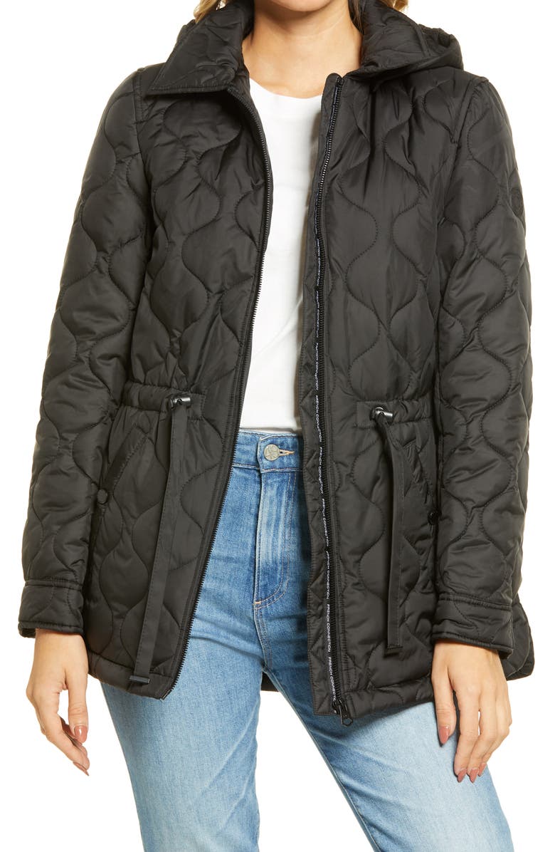 French Connection Onion Quilted Hooded Coat | Nordstrom