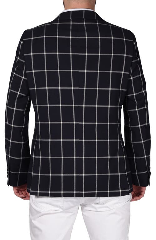 Savile Row Co Windowpane Sport Coat In Navy