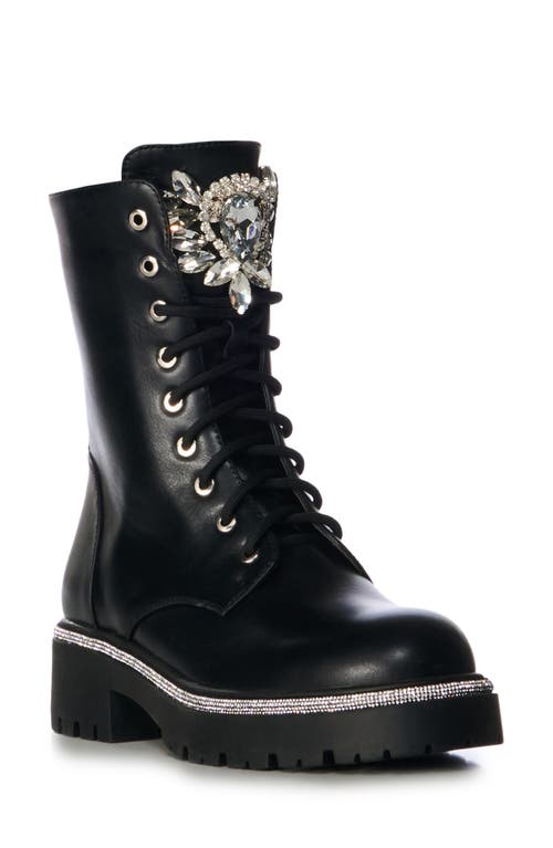 Azalea Wang Lewellyn Combat Boot In Black