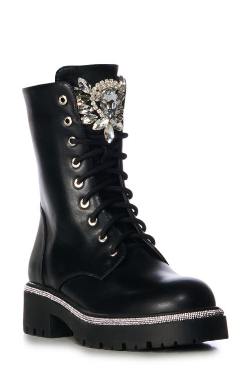 Shop Azalea Wang Lewellyn Combat Boot In Black