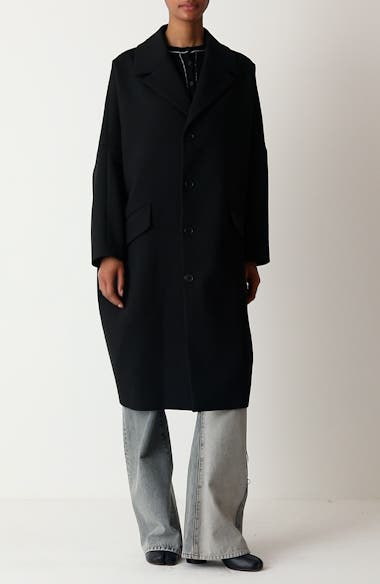 MM6 Maison Margiela Oversize Stretch Gabardine Coat | Nordstrom