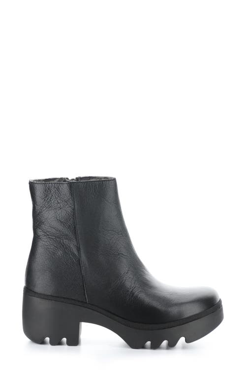 Fly London Toor Platform Bootie In Black Mousse