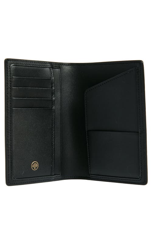 Mulberry Croc Embossed Leather Passport Wallet In Black
