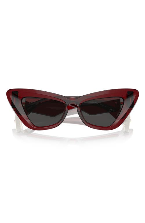 Shop Burberry 51mm Cat Eye Sunglasses In Bordeaux