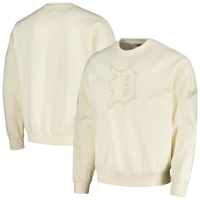Shop Pro Standard Cream Detroit Tigers Neutral Drop Shoulder Pullover Sweatshirt
