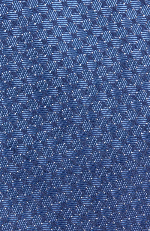 Shop Ralph Lauren Purple Label Bond St. Geometric Silk Tie In Blue