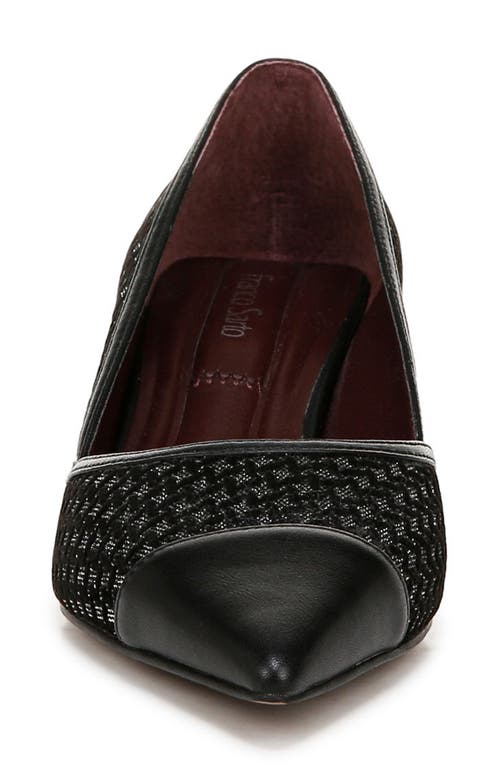 Shop Franco Sarto Darcy Pointed Toe Kitten Heel Pump In Black Multi