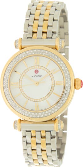 Michele caber two tone 2025 watch