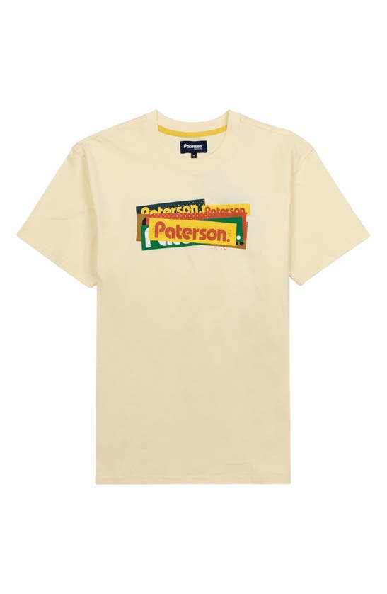 Shop Paterson Logo Cotton Graphic T-shirt In Khaki