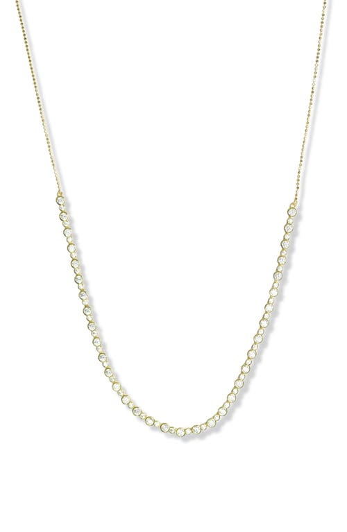 Argento Vivo Sterling Silver Cubic Zirconia Frontal Necklace in Gold at Nordstrom