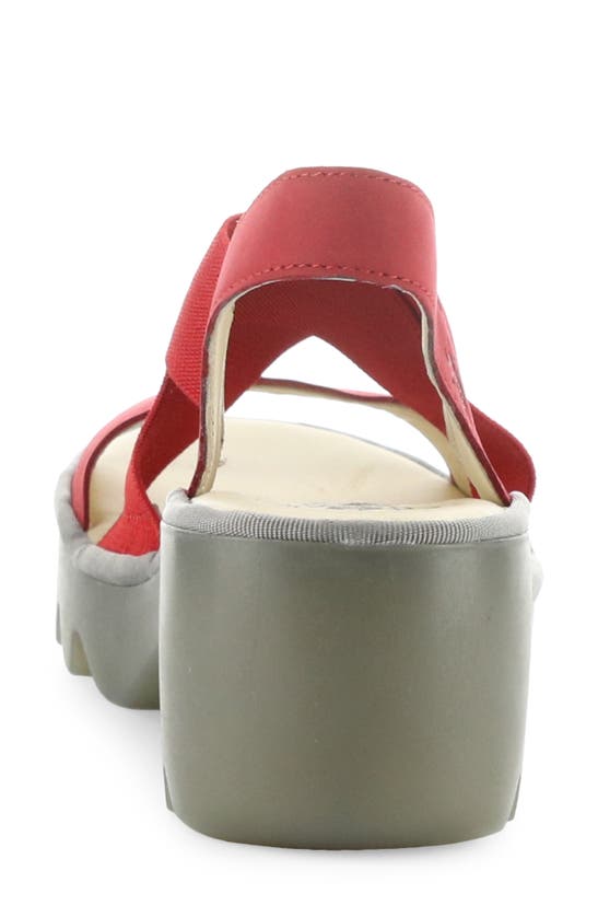Shop Fly London Taji Platform Slingback Sandal In Lipstick Red Cup