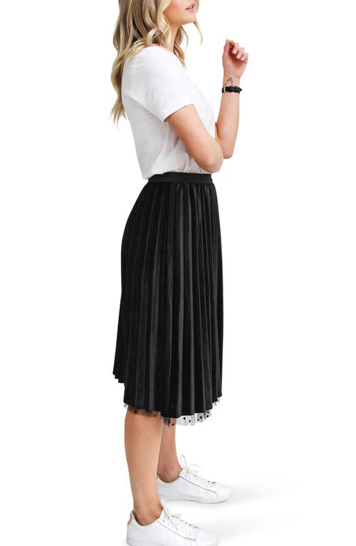 Belle & Bloom Mixed Feeling Reversible Skirt In Black