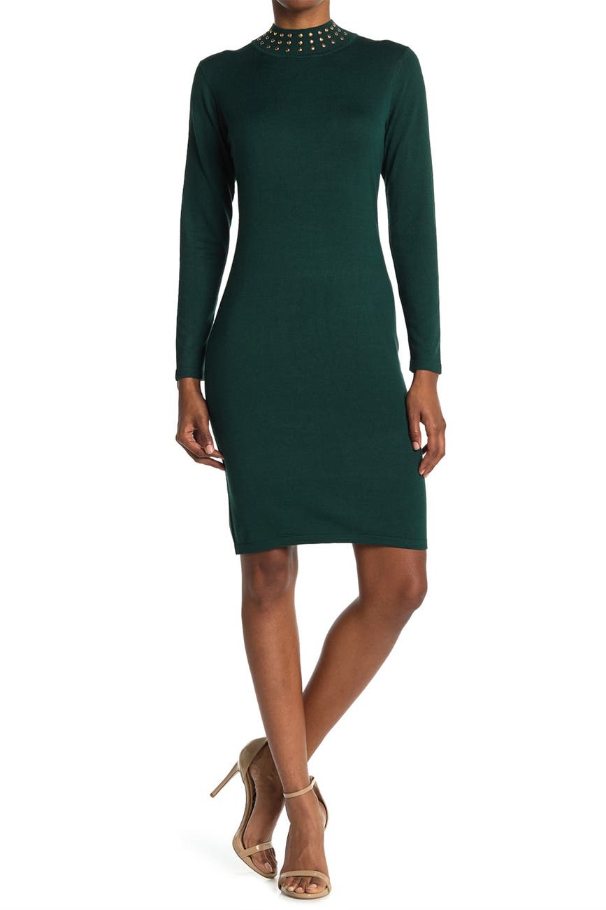Nina Leonard | Jewel Mock Neck Sweater Dress | Nordstrom Rack