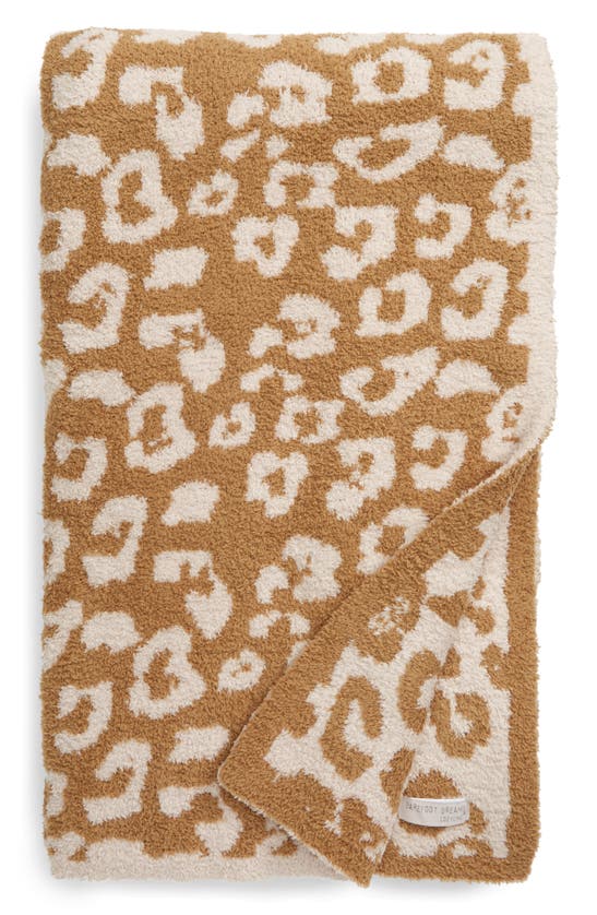 Barefoot Dreams In The Wild Throw Blanket In Camel-stone