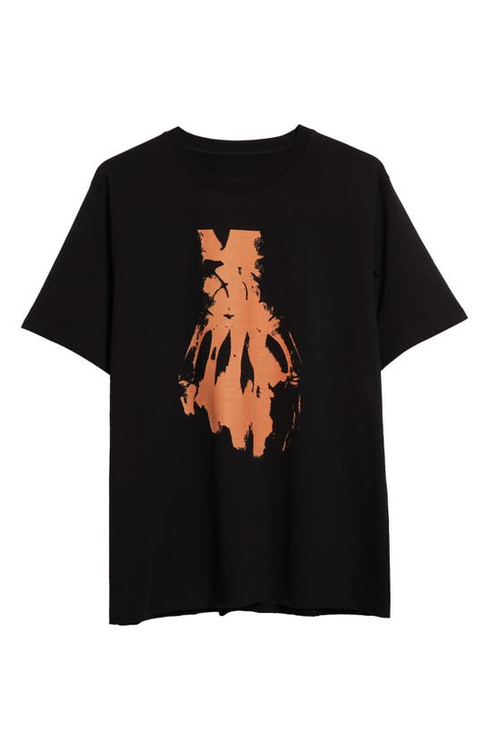 Shop Jkeefer Print 2 Organic Cotton Graphic T-shirt In Black Print 2