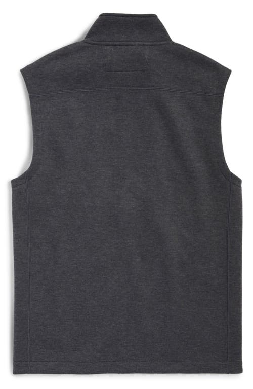 Vineyard Vines Mountain Sweater Fleece Zip-up Vest In Ultimate Gray