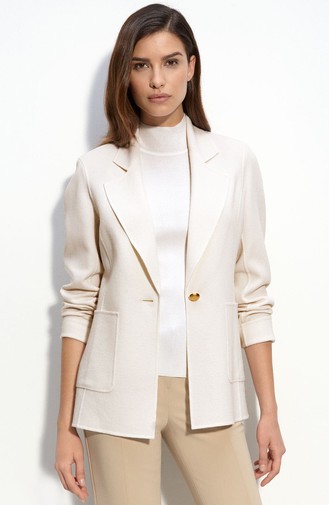 St. John Collection Double Face Wool Crepe Blazer Nordstrom