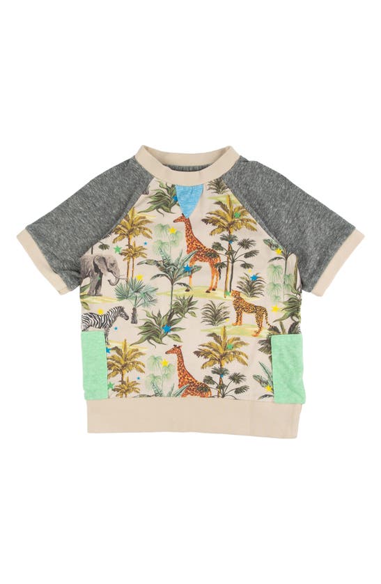 Shop Miki Miette Kids' Iggy Safari Print Cotton T-shirt