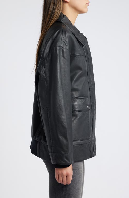 Shop Treasure & Bond Leather Jacket In Black