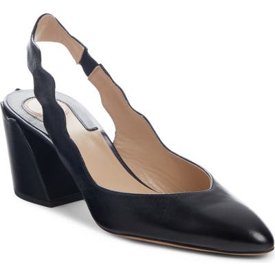Chloe Laurena Scallop Slingback Pump - Black