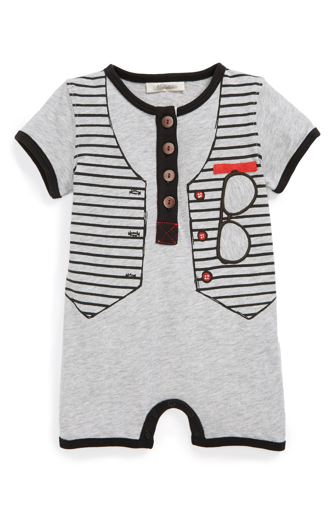 Miniclasix Cotton Romper (Baby Boys) Nordstrom