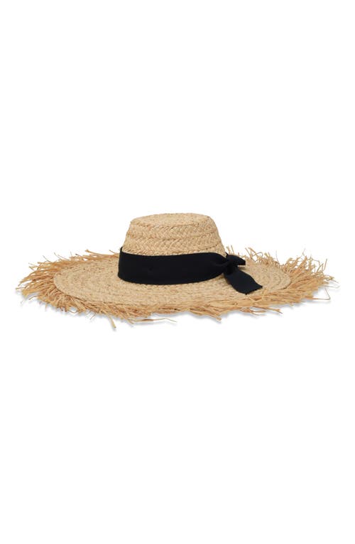 Shop Gigi Burris Millinery Hopeton Frayed Brim Raffia Sun Hat In Natural