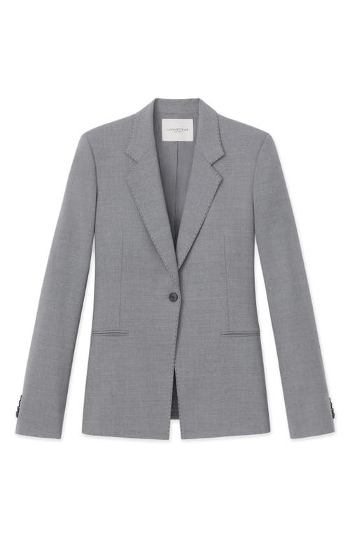 Lafayette 148 New York Stretch Merino Wool Blazer In Nickel Melange