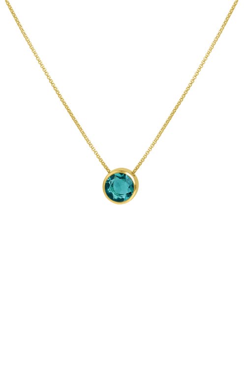 Signature Pendant Necklace in Electric Blue/Gold