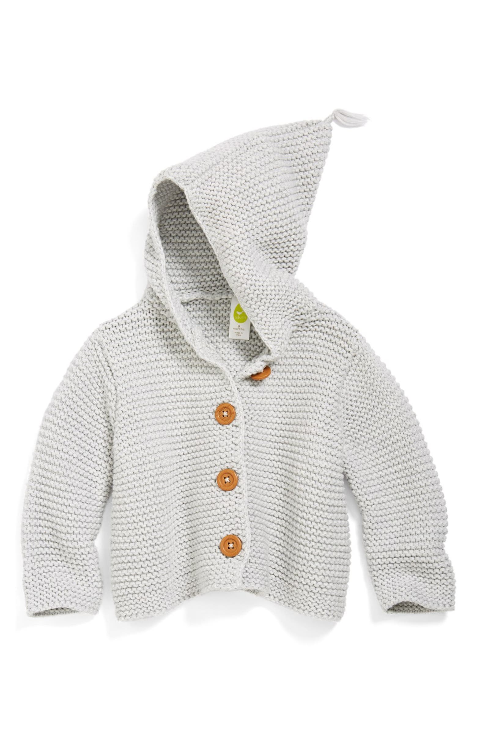 Stem Baby 'Lofty' Organic Cotton Hooded Cardigan (Baby Girls) | Nordstrom