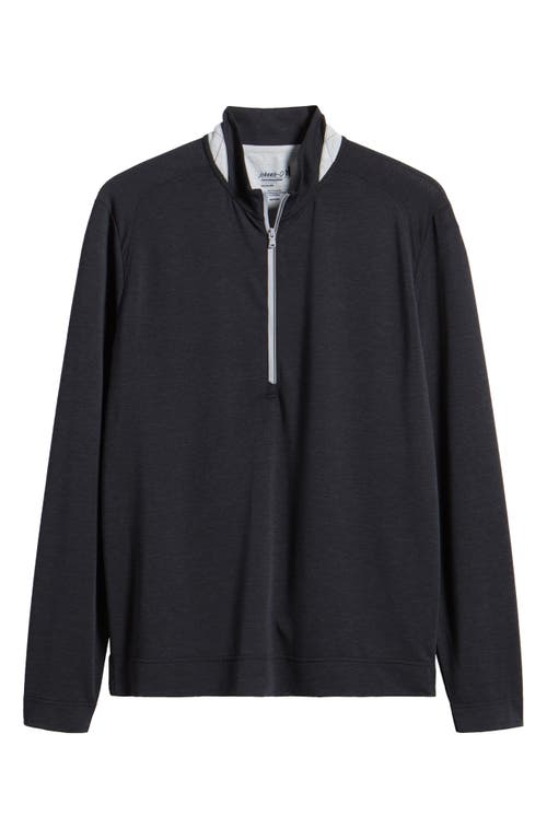 Shop Johnnie-o Brewer Half Zip Performance Pullover In Heather Black