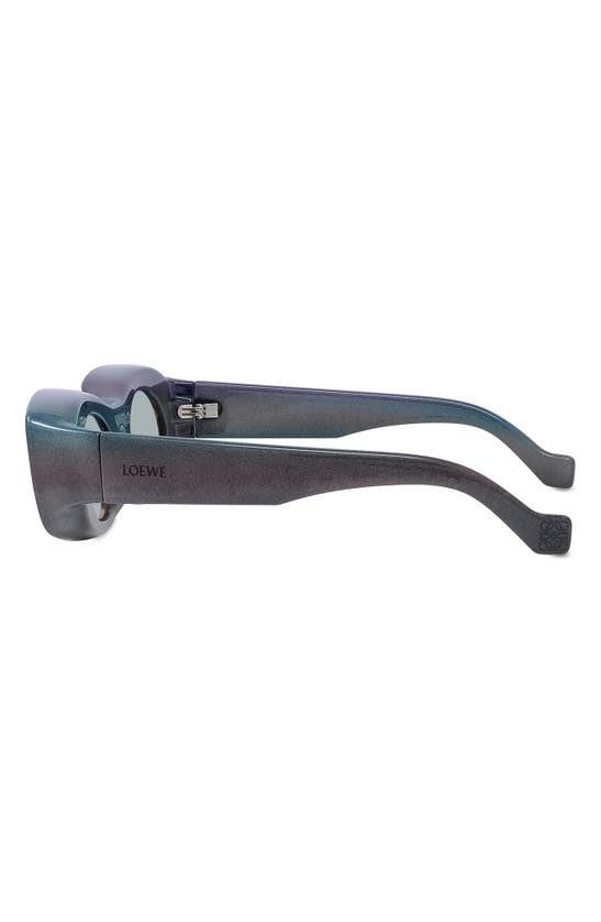 Shop Loewe X Paula's Ibiza 49mm Mirrored Oval Sunglasses In Black/ Other / Blue Mirror