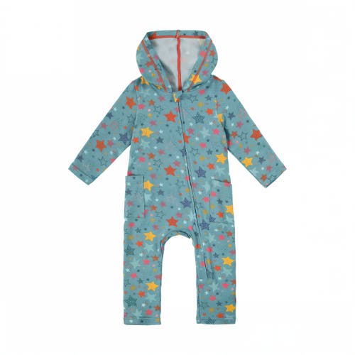 Shop Uv Skinz Hooded Everyday Romper In Scribble Stars