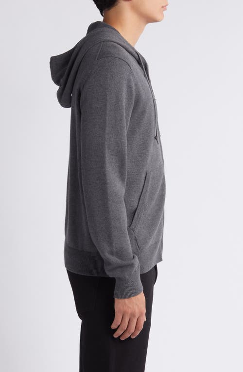 Shop Vince Modern Wool, Cotton & Cashmere Zip-up Hoodie Sweater In Medium Heather Grey