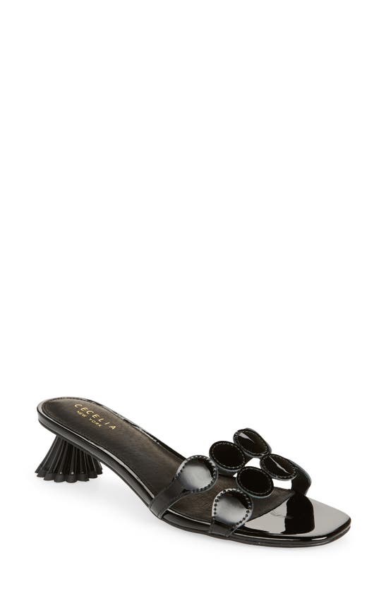 Cecelia New York Bunny Slide Sandal In Black