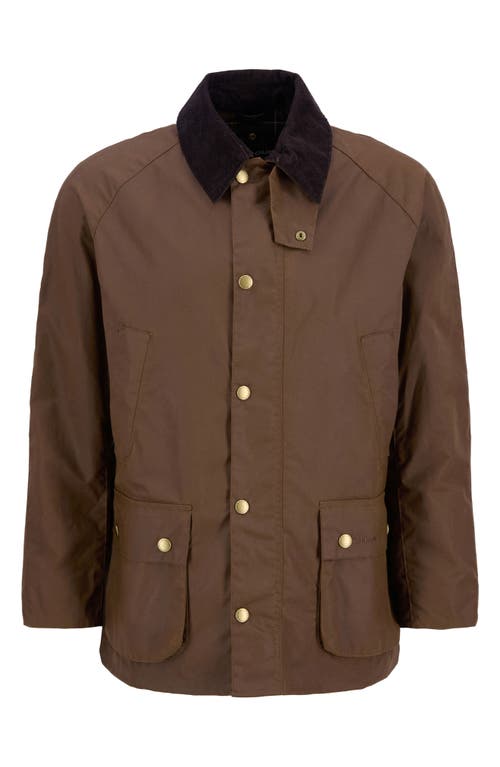 Shop Barbour Ashby Waxed Cotton Jacket In Bark