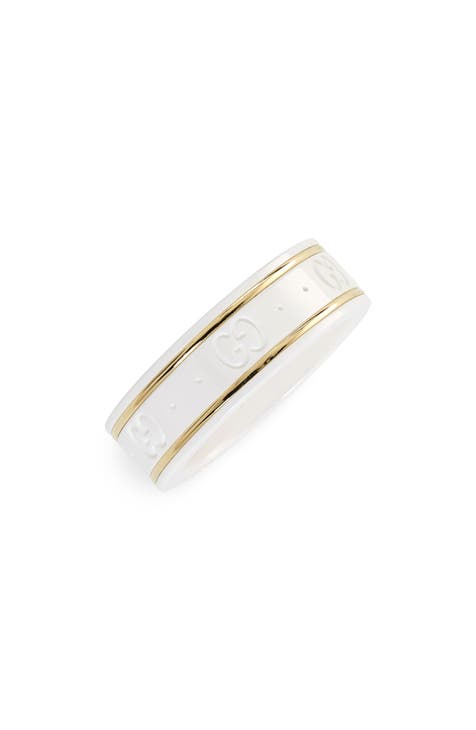 Icon White Zirconia & 18K Gold Ring