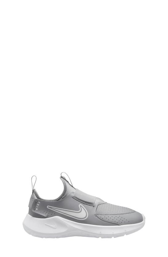 Nike Kids' Flex Runner 3 Slip-on Shoe In Wolf Grey/ White