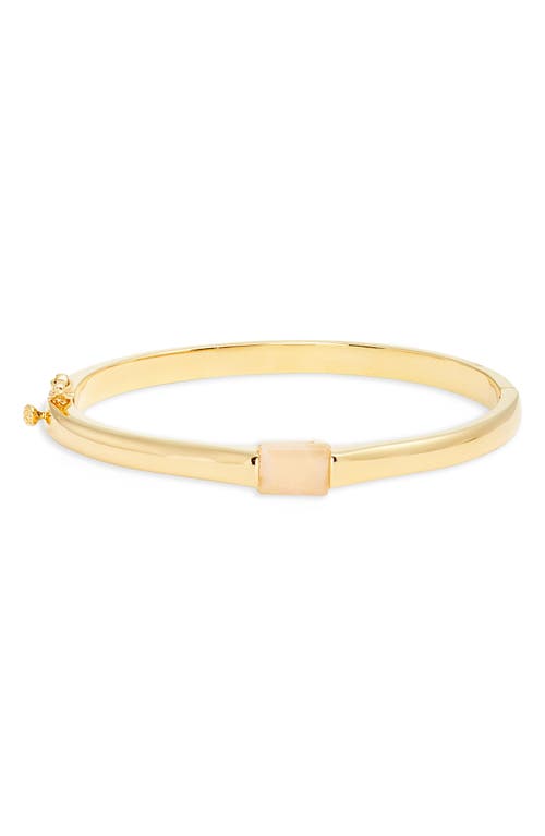 Shop Nordstrom Demi Fine Stone Bangle In Rose Quartz- Gold