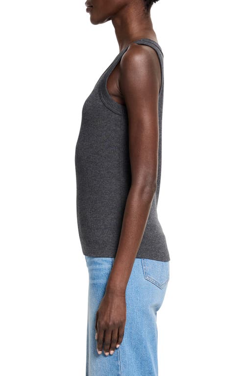 Shop Nic + Zoe Nic+zoe Perfect Rib Tank In Charcoal Heather