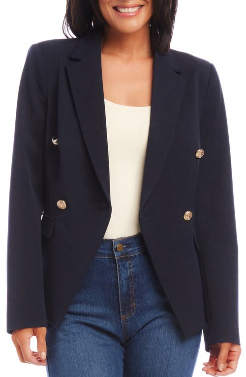 Fitted Double Breasted Blazer in Navy