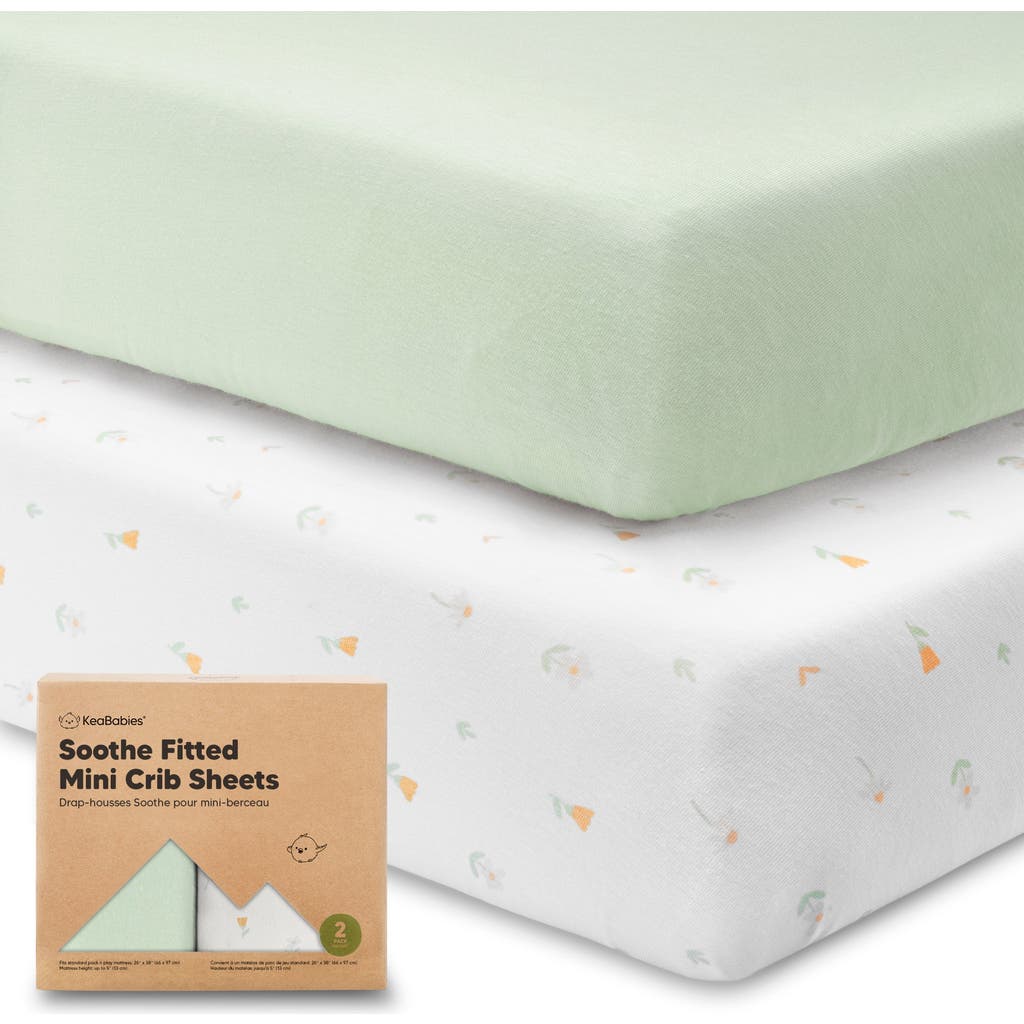 Keababies Soothe Fitted Mini Crib Sheet In Wildflowers