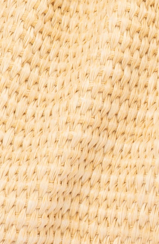 Shop Olga Berg Queenie Woven Gathered Frame Clutch In Natural