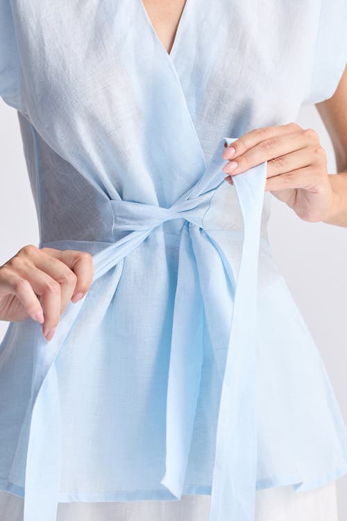 Reistor Power Moves Short Sleeve Top In Summer Blue