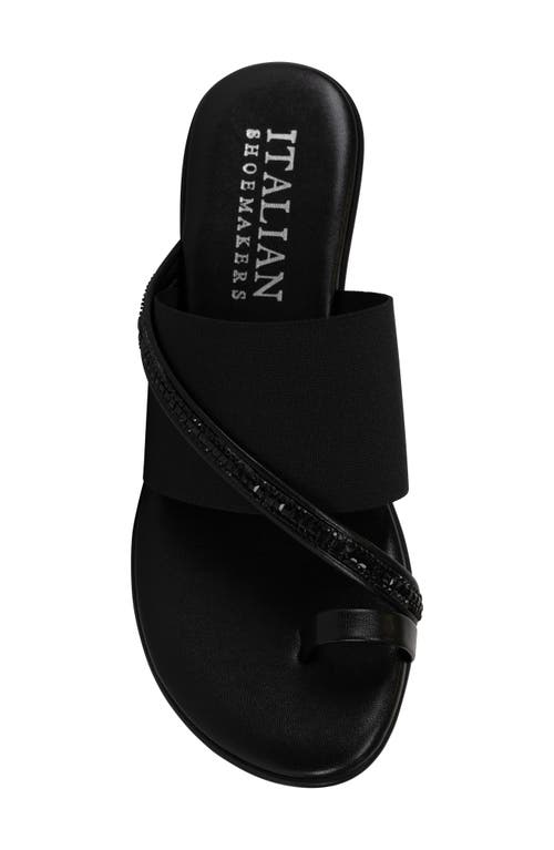 Italian Shoemakers Sianni Wedge Sandal In Black