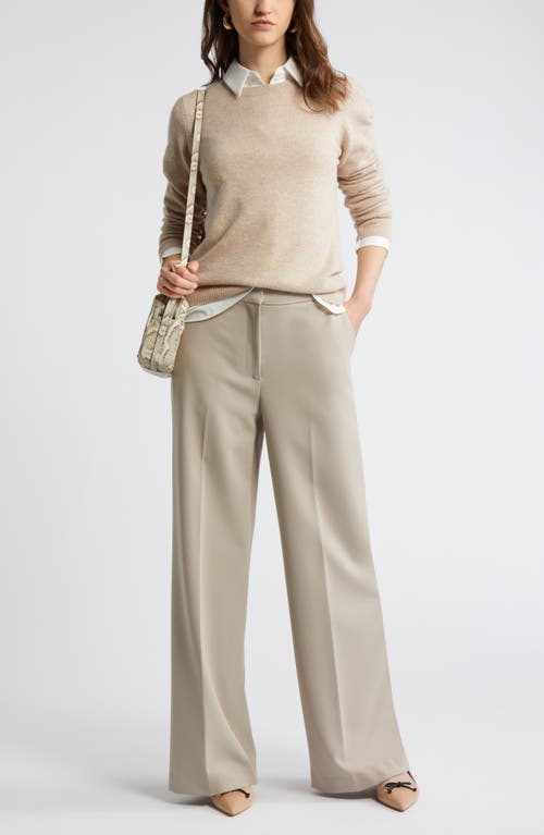 Shop Nordstrom Crewneck Cashmere Sweater In Tan Doeskin Heather