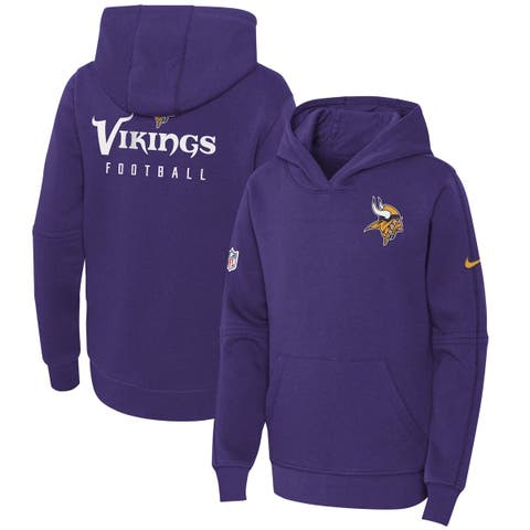 Minnesota Vikings Hoodie Adult Medium Purple Yellow Hooded Sweatshirt  Sweater